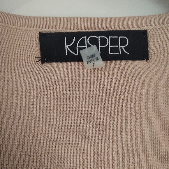 Tan Fringed Long Cardigan Sweater | Large - Picture 12 of 16